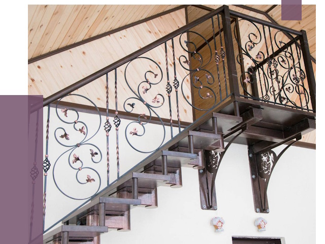 Кованые лестницы в Горячем Ключе от 80597 руб. под ключ