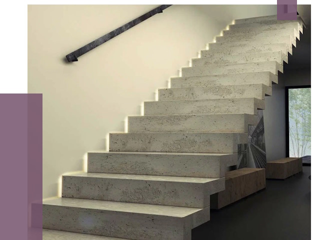 Облицовка бетонных лестниц в Горячем Ключе от 4650 руб/м2 