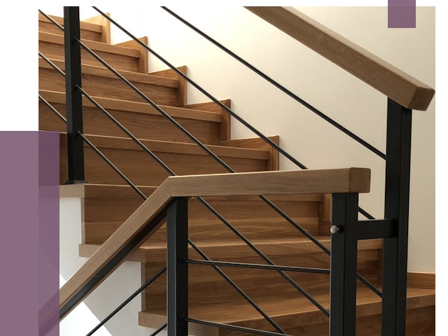 Обшивка металлической лестницы деревом в Горячем Ключе от 4392 руб. 