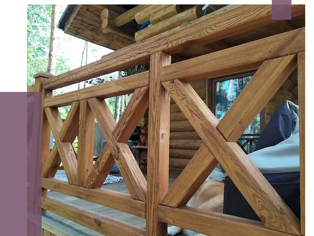 Деревянные перила под ключ в Горячем Ключе от 7750 руб. 