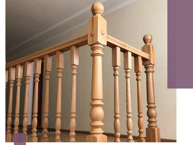 Деревянные перила на заказ в Горячем Ключе: монтаж и изготовление