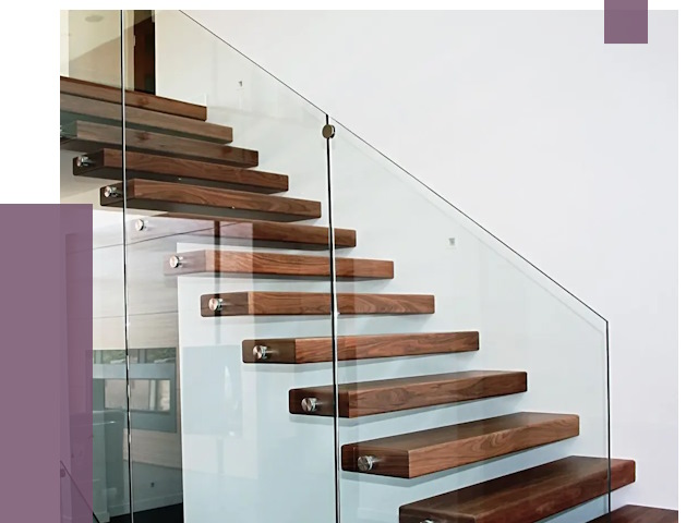 Стеклянные перила для лестницы в Горячем Ключе от 14983 руб.