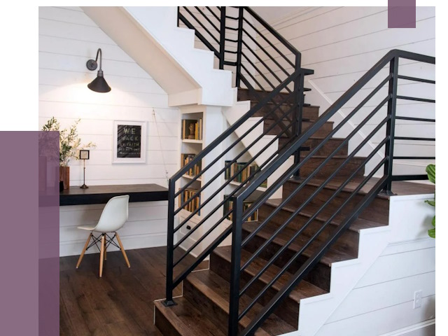 Перила для лестницы в доме в Горячем Ключе от 7491 руб. — ПРОЛЁТ-Грч