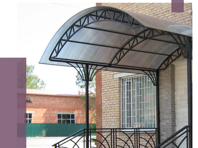 Металлические навесы и козырьки в Горячем Ключе от 12916 руб.