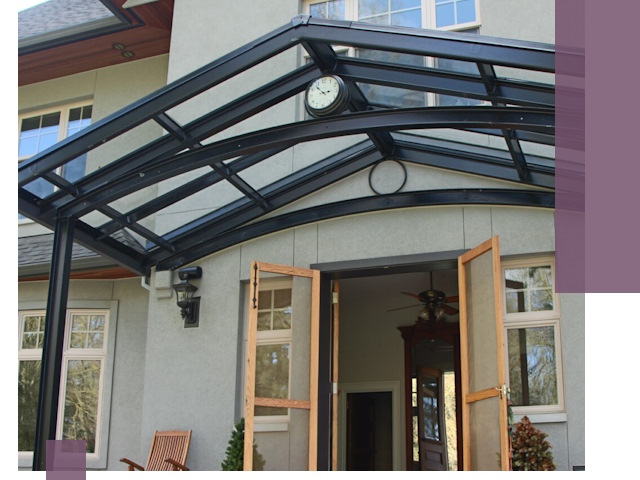 Изготовление и монтаж навесов и козырьков в Горячем Ключе