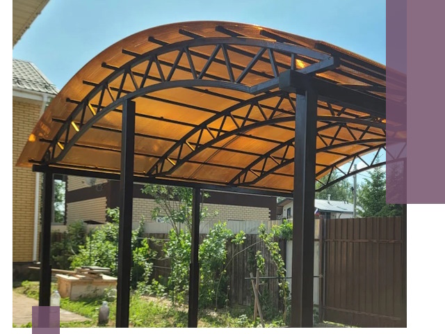 Изготовление навесов под ключ в Горячем Ключе из качественных материалов