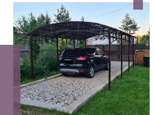 Навесы для автомобиля в Горячем Ключе от 13278 руб.  | ПРОЛЁТ-Грч