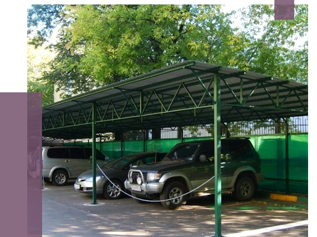 Навесы для парковки в Горячем Ключе от 81114 руб. заказать | ПРОЛЁТ-Грч