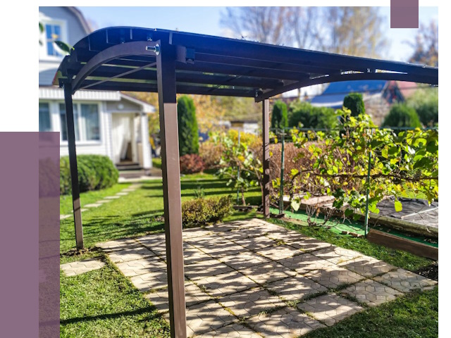 Навесы для дачи в Горячем Ключе от 12865 руб. под ключ — ПРОЛЁТ-Грч