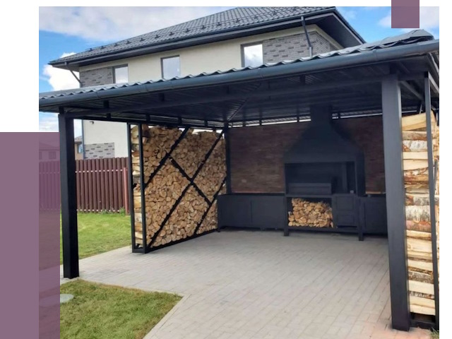 Навесы для барбекю в Горячем Ключе от 12865 руб. под ключ | ПРОЛЁТ-Грч