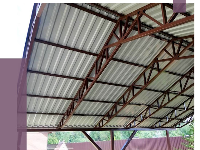 Навесы из профнастила в Горячем Ключе от 7440 руб. | ПРОЛЁТ-Грч