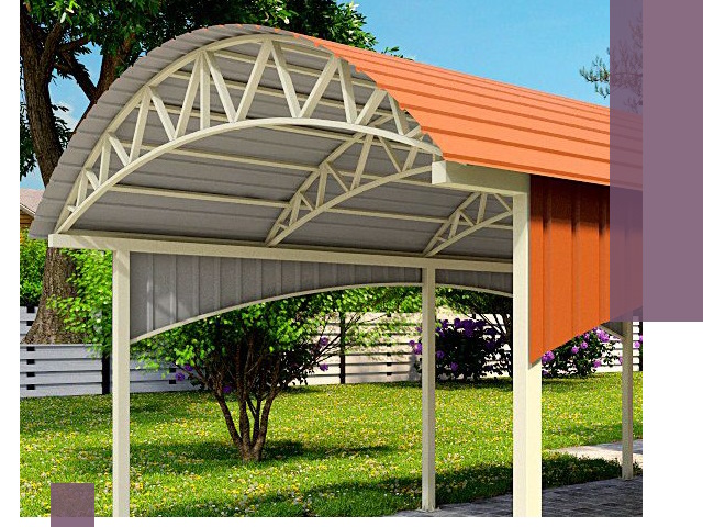 Навесы из профнастила под ключ в Горячем Ключе — установка и монтаж