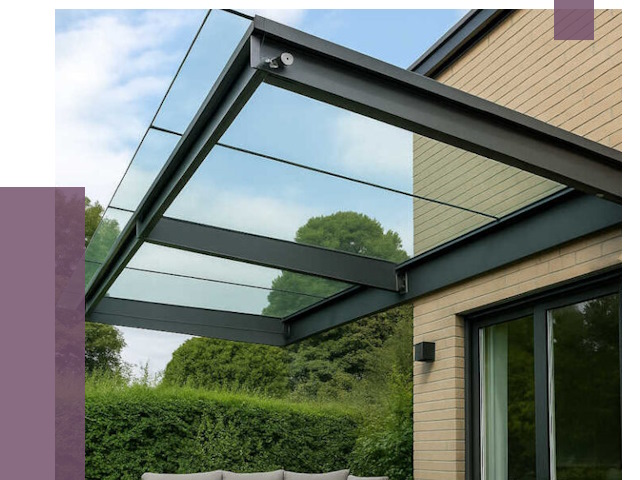 Стеклянные навесы и козырьки в Горячем Ключе от 12400 руб.