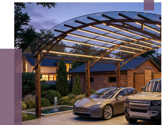 Металлические навесы в Горячем Ключе от 12813 руб. под ключ — ПРОЛЁТ-Грч