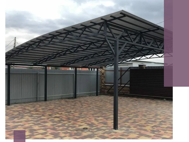 Металлические навесы под ключ в Горячем Ключе — изготовление и монтаж