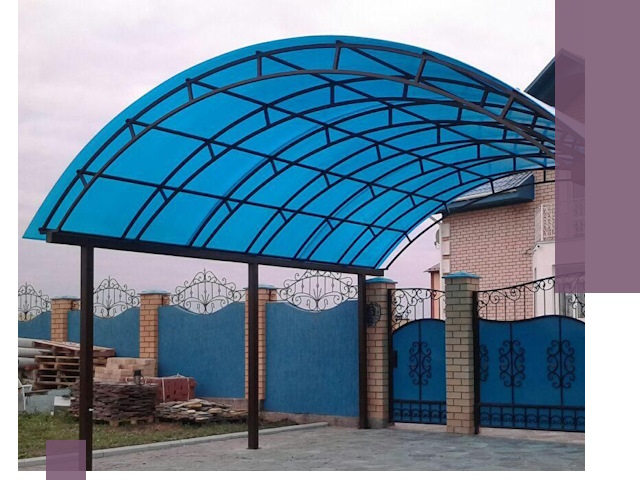 Арочные навесы под ключ в Горячем Ключе — изготовление и монтаж