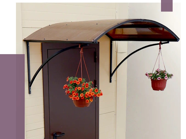 Козырьки над входом в Горячем Ключе от 14983 руб.  | ПРОЛЁТ-Грч