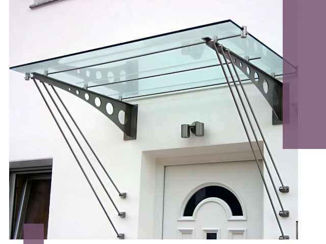 Козырьки над входом под ключ в Горячем Ключе — изготовление и монтаж
