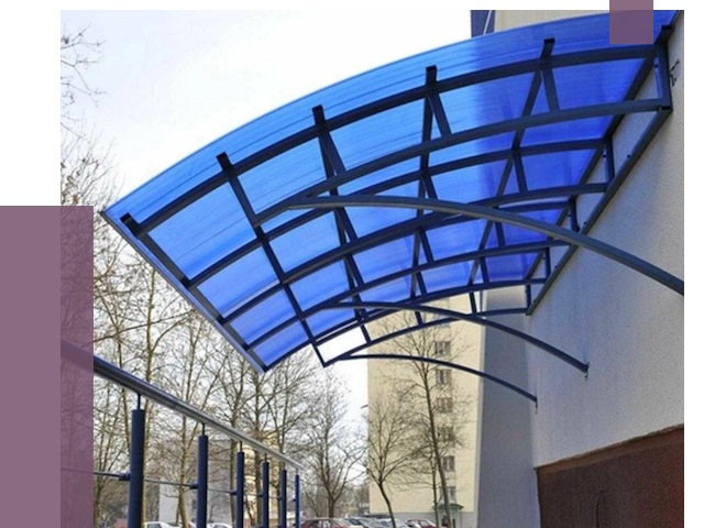 Козырьки из поликарбоната в Горячем Ключе от 4340 руб. под ключ | ПРОЛЁТ-Грч