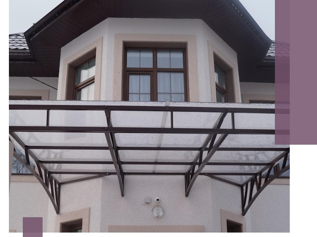 Козырьки из поликарбоната под ключ в Горячем Ключе