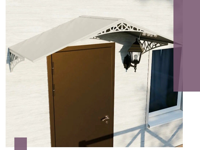 Металлические козырьки на входы и террасы в Горячем Ключе