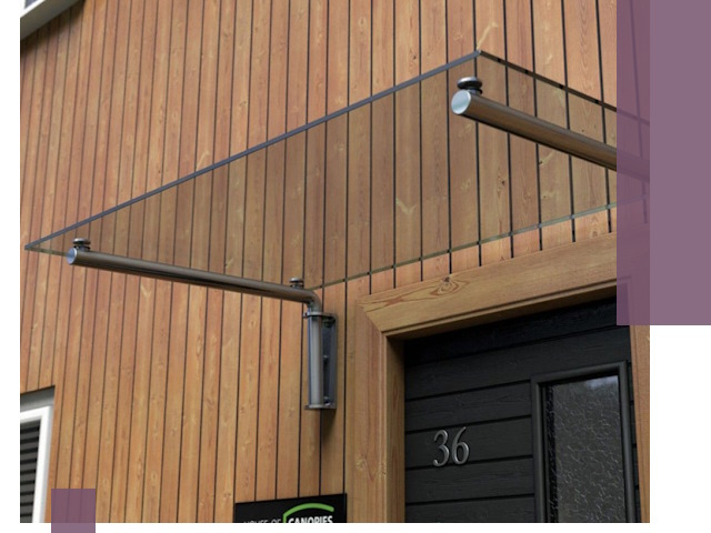 Стеклянные козырьки на входы и фасады в Горячем Ключе