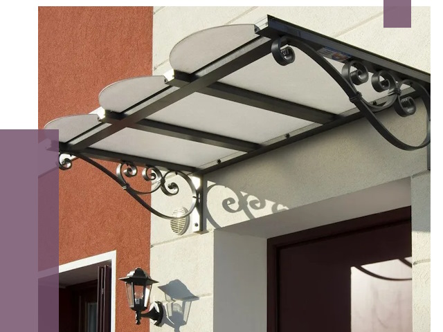 Односкатные козырьки в Горячем Ключе от 8473 руб.  | ПРОЛЁТ-Грч