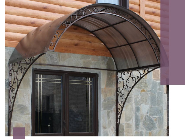 Арочные козырьки под ключ в Горячем Ключе: изготовление и монтаж