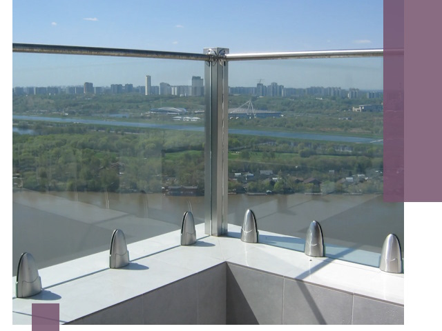 Стеклянные парапеты премиум класса в Горячем Ключе для домов и бизнесов